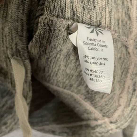 Athleta Top Blissful Cowl Neck Sweater Heather Gray Womens Small Tall Drawstring - Picture 6 of 9